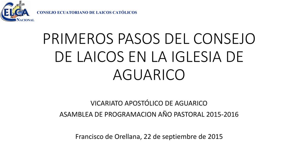 PRIMEROS PASOS DEL CONSEJO DE LAICOS EN LA IGLESIA DE AGUARICO
