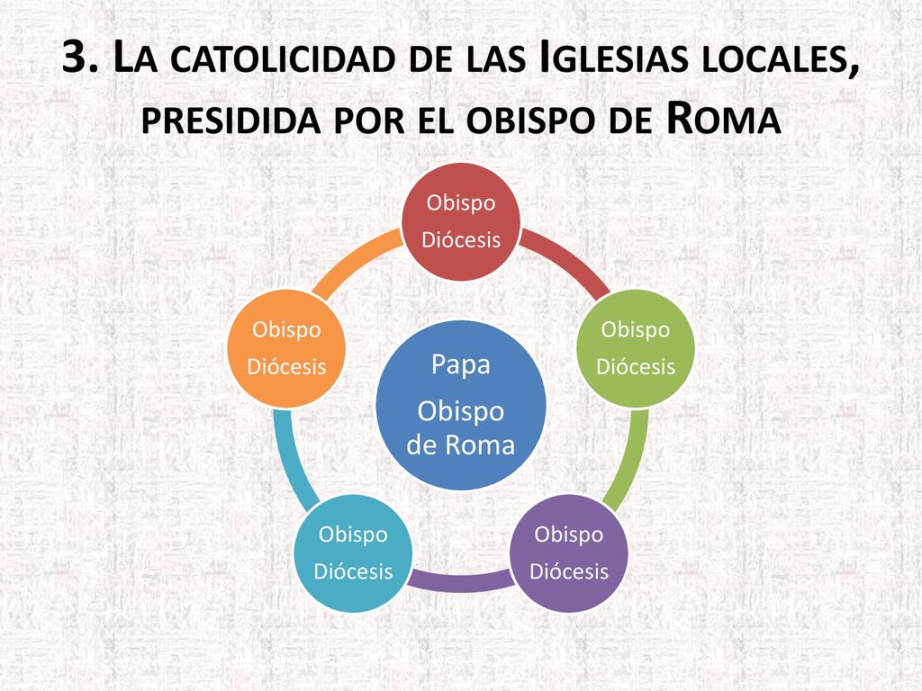3. La catolicidad de las Iglesias locales, presidida por el obispo de Roma