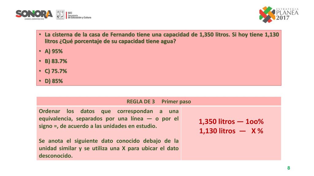 La cisterna de la casa de Fernando tiene una capacidad de 1,350 litros