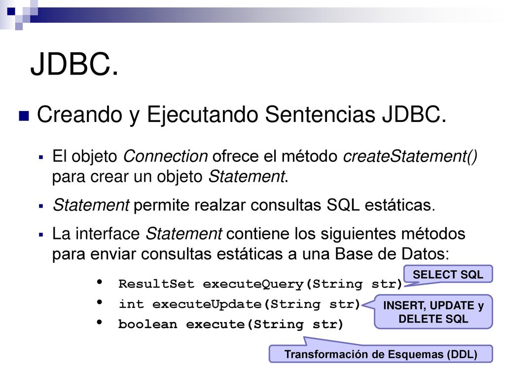 INSERT, UPDATE y DELETE SQL Transformación de Esquemas (DDL)