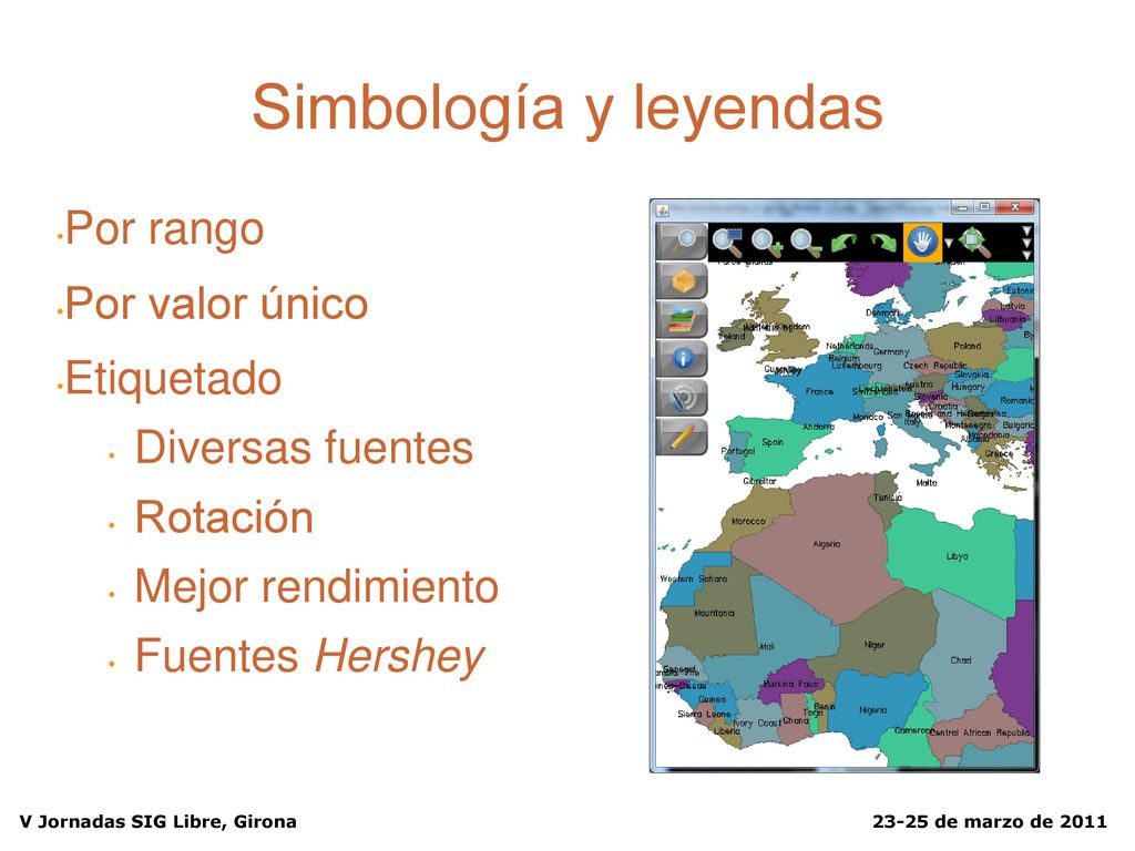 Simbología y leyendas Por rango Por valor único Etiquetado