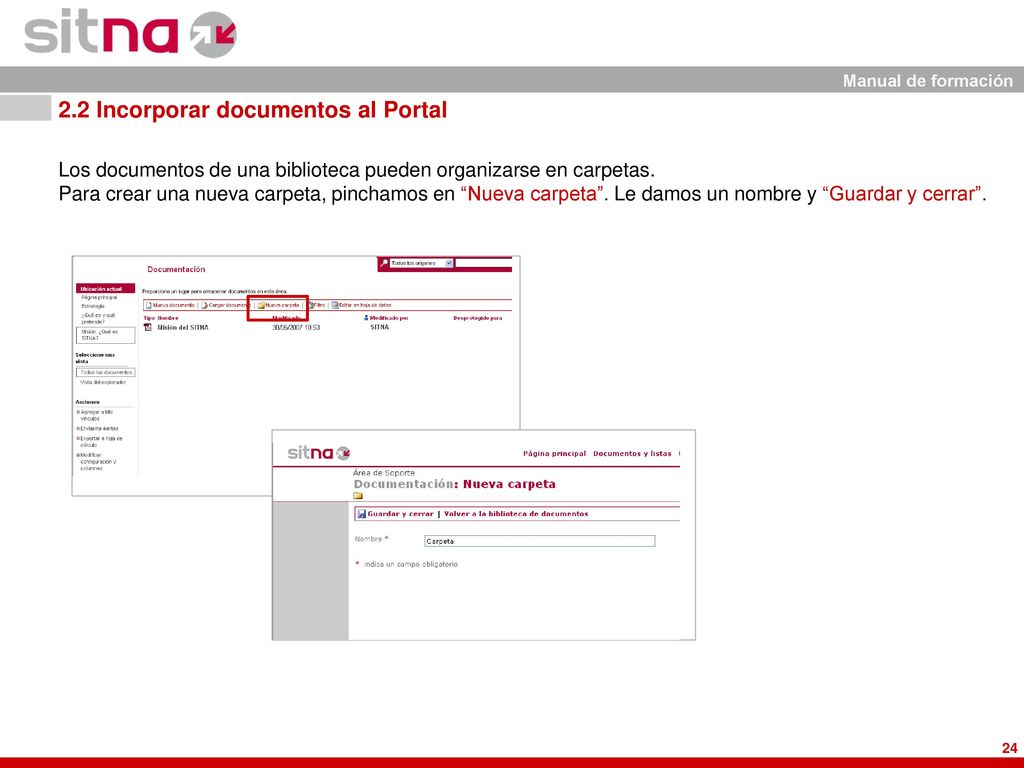 2.2 Incorporar documentos al Portal