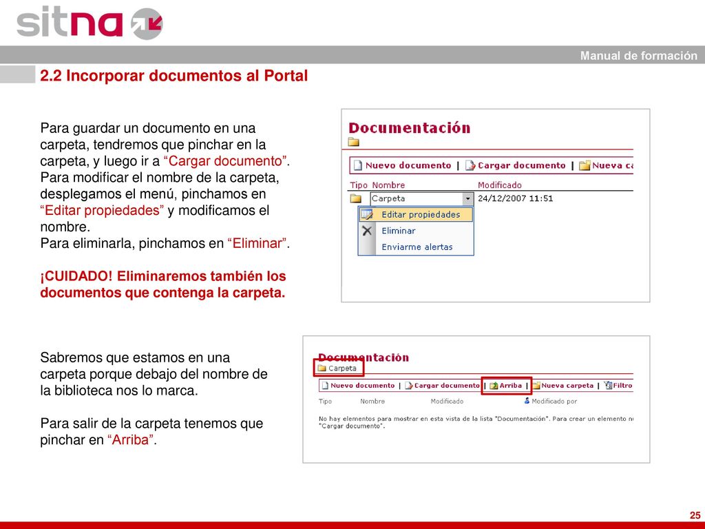 2.2 Incorporar documentos al Portal