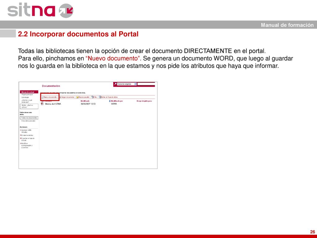 2.2 Incorporar documentos al Portal