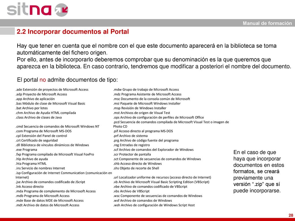 2.2 Incorporar documentos al Portal