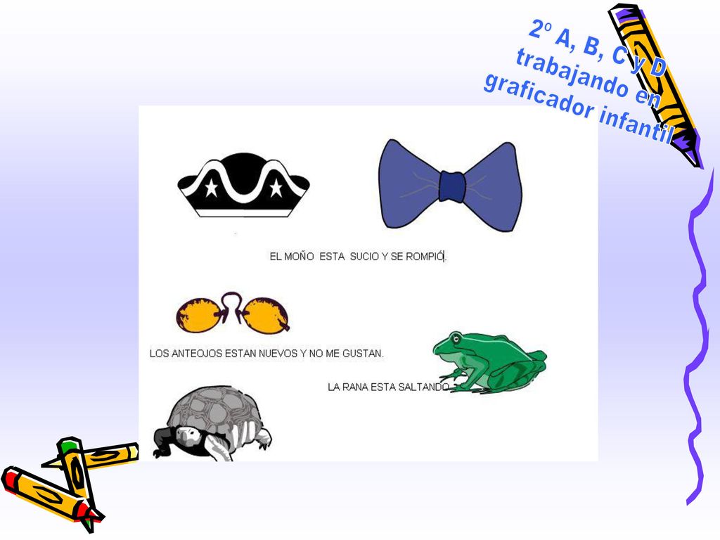 2º A, B, C y D trabajando en graficador infantil