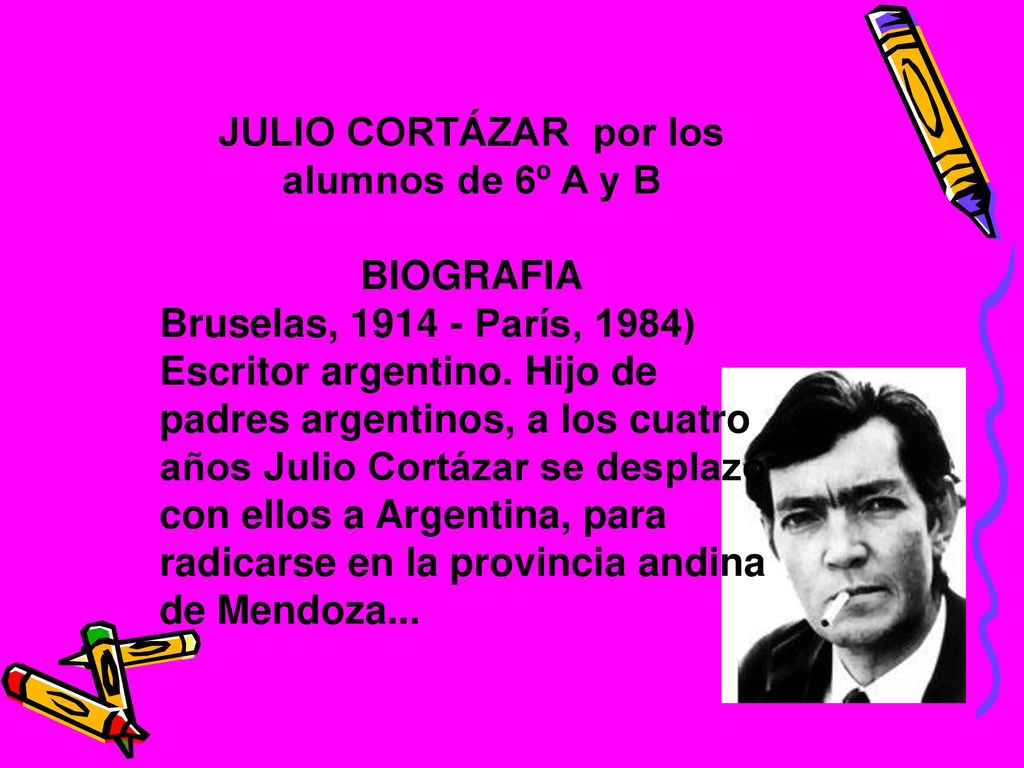 JULIO CORTÁZAR por los alumnos de 6º A y B