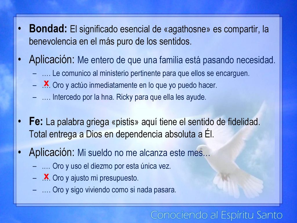 Aplicación: Me entero de que una familia está pasando necesidad.