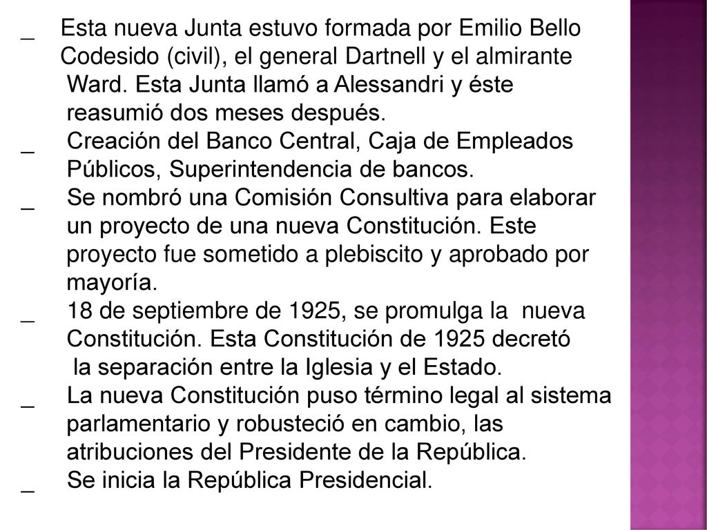 _ Esta nueva Junta estuvo formada por Emilio Bello