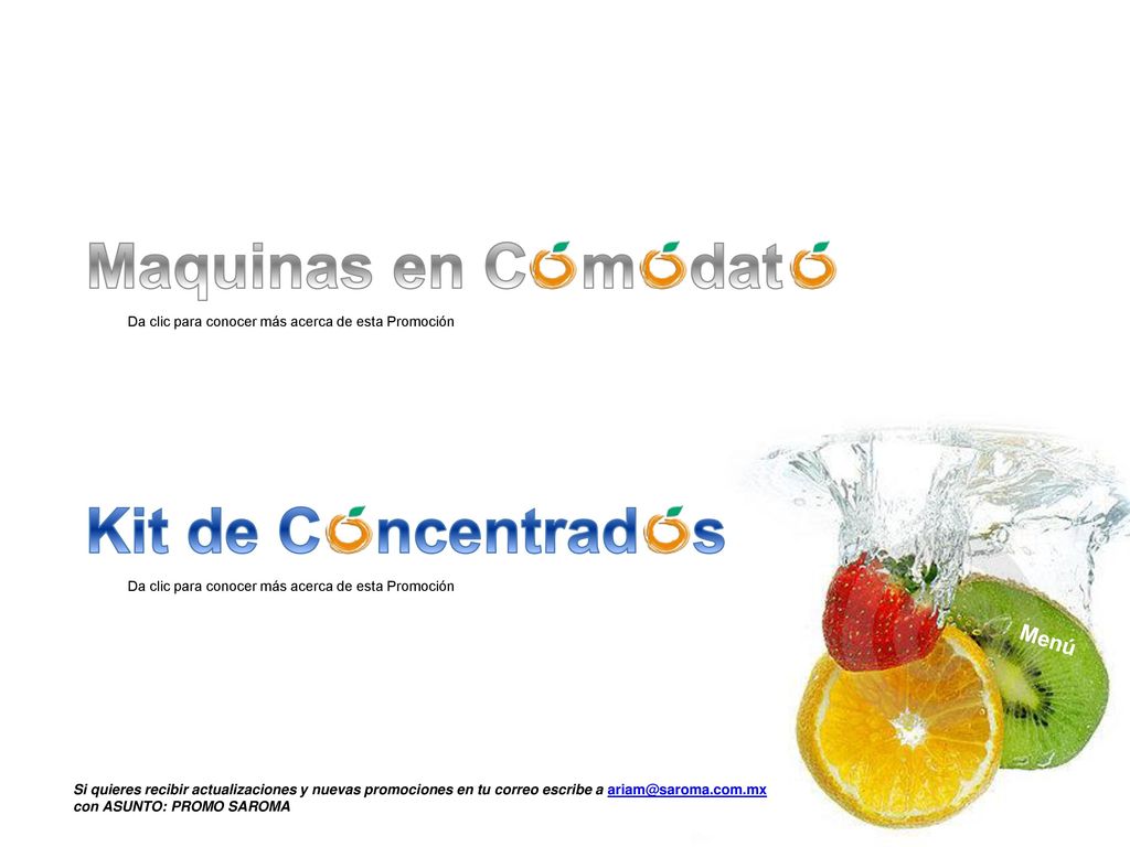 Maquinas en C m dat Kit de C ncentrad s
