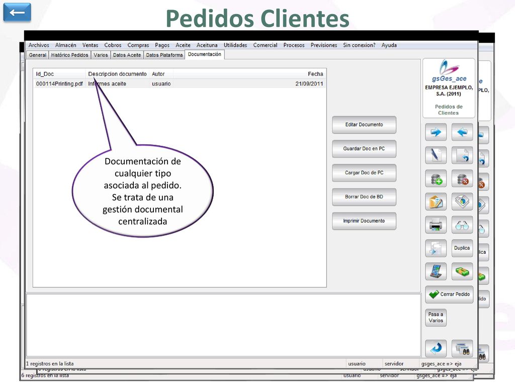 ← Pedidos Clientes. Control de unidades servidas por cada línea de pedido de forma automática.