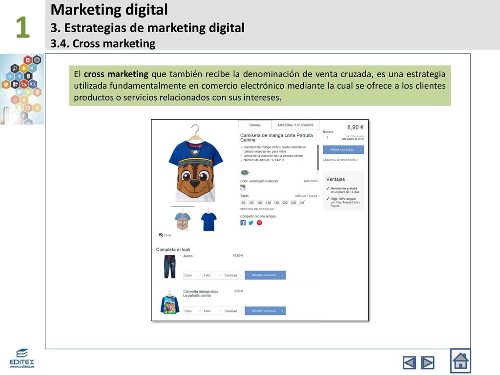 1 Marketing digital 3. Estrategias de marketing digital 3.4. Cross marketing.