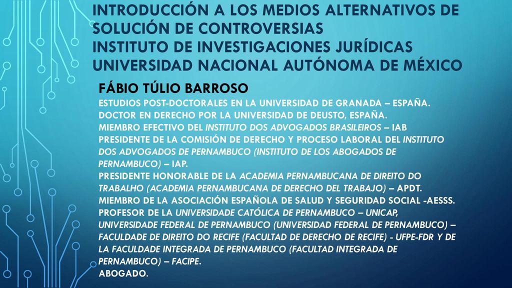Introducción a los Medios Alternativos de Solución de Controversias Instituto de Investigaciones Jurídicas Universidad Nacional Autónoma de México