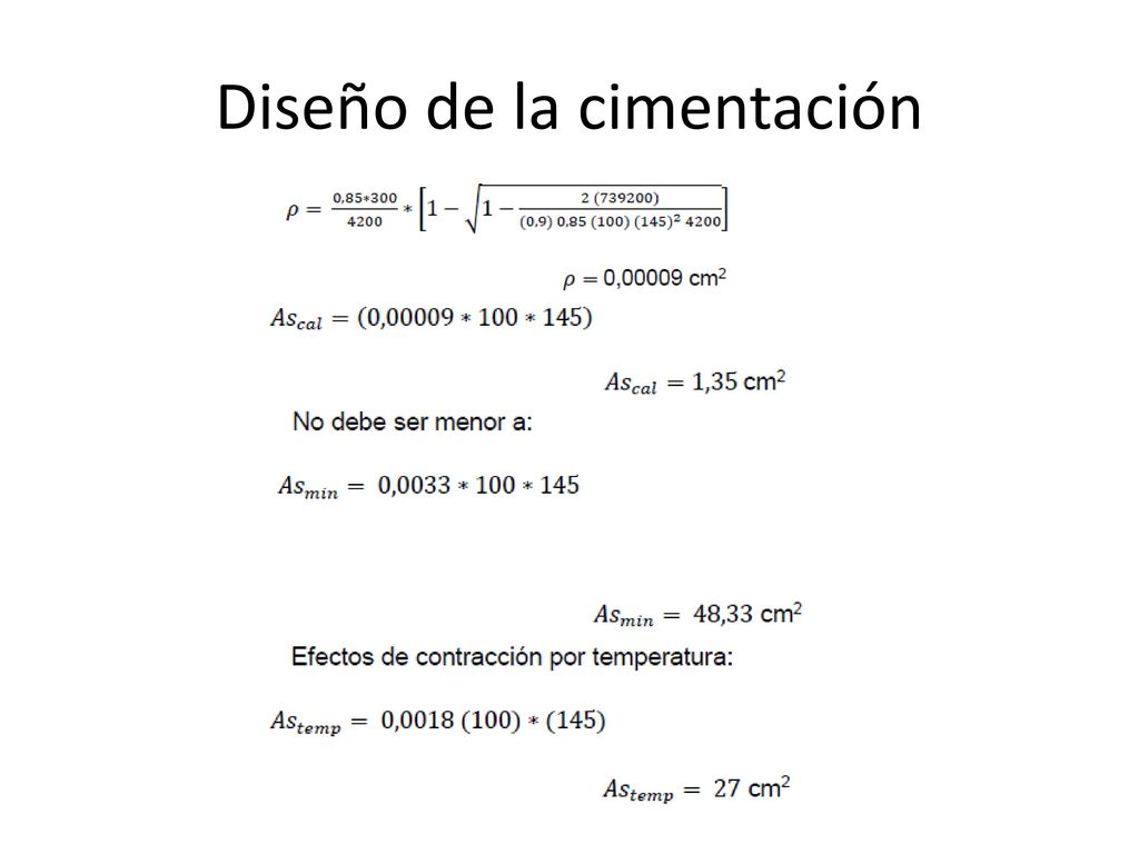 Diseño de la cimentación