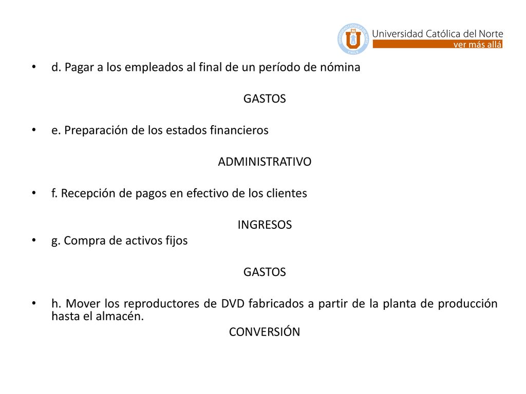 d. Pagar a los empleados al final de un período de nómina