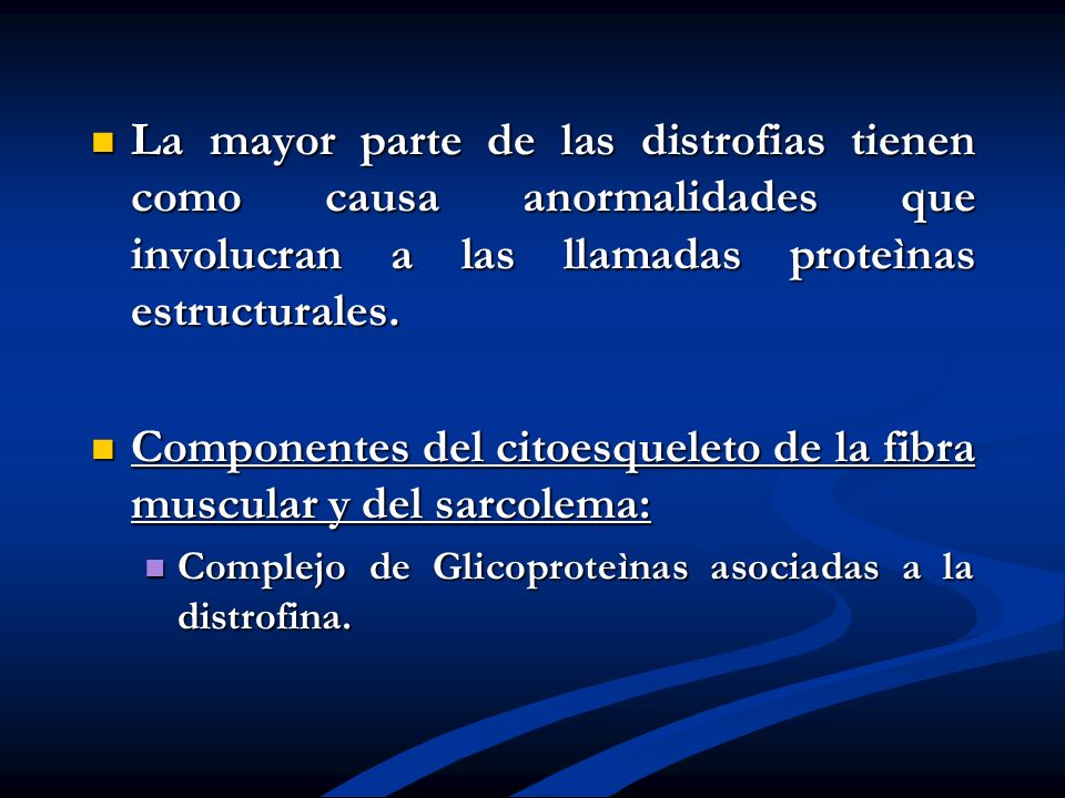 Componentes del citoesqueleto de la fibra muscular y del sarcolema: