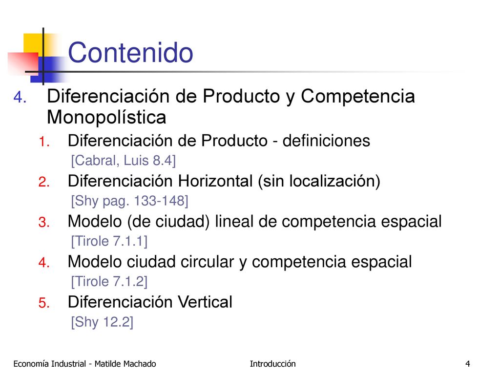 Contenido Diferenciación de Producto y Competencia Monopolística