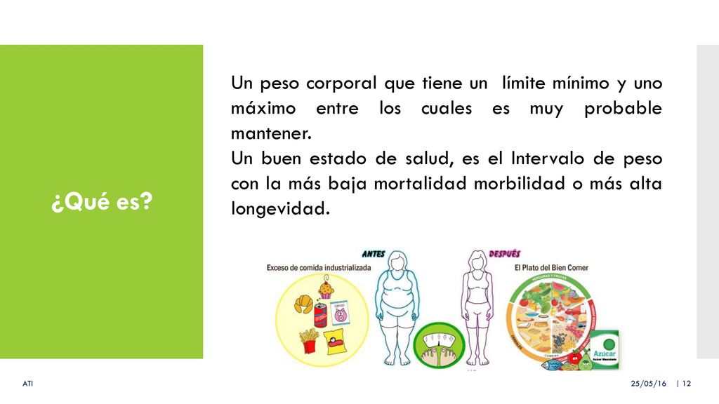 ¿Qué es Un peso corporal que tiene un límite mínimo y uno máximo entre los cuales es muy probable mantener.