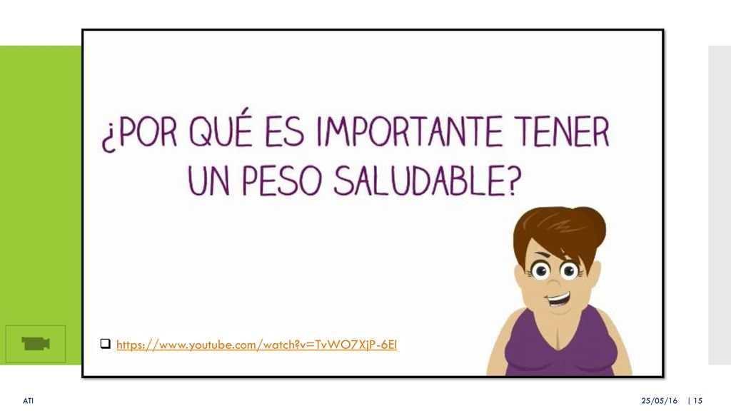 Conoce más sobre el Peso saludable, en el siguiente video
