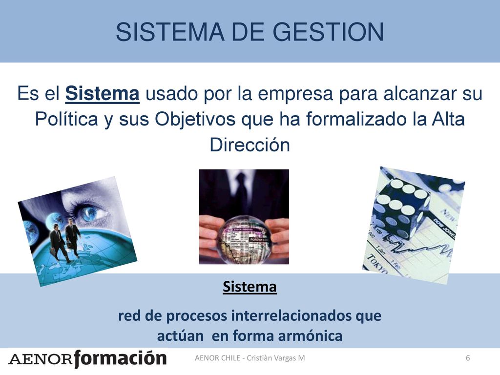 red de procesos interrelacionados que actúan en forma armónica