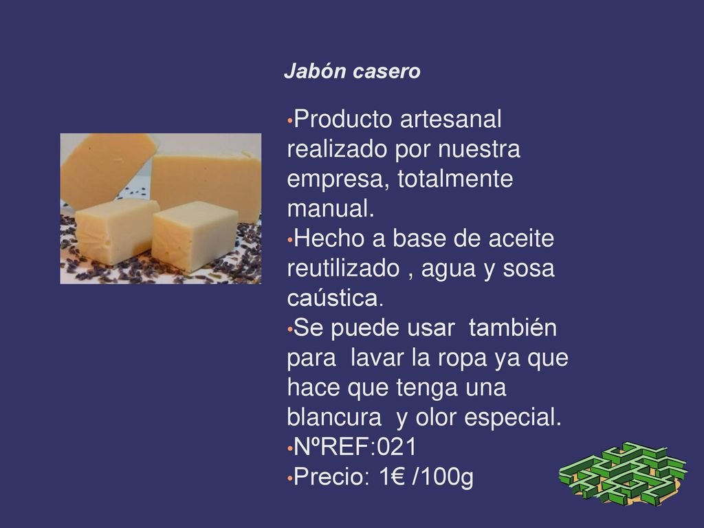 Producto artesanal realizado por nuestra empresa, totalmente manual.