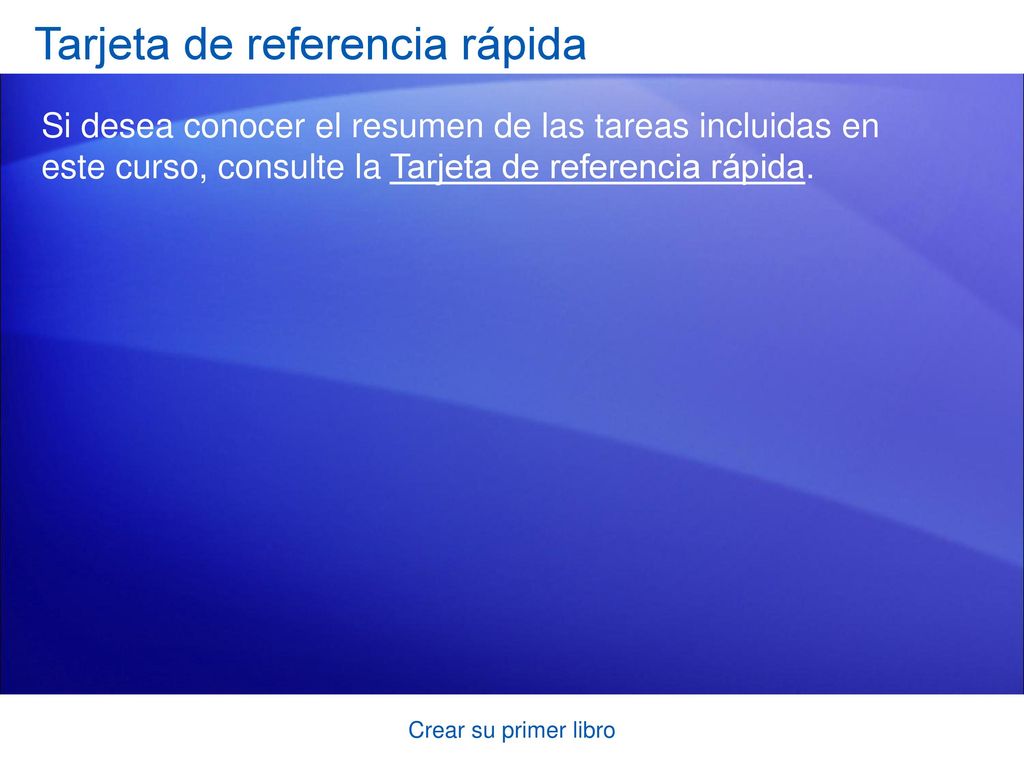 Tarjeta de referencia rápida