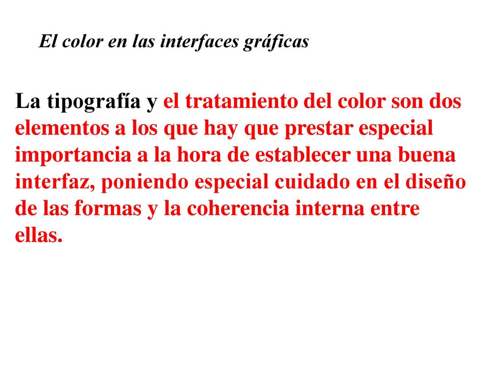El color en las interfaces gráficas