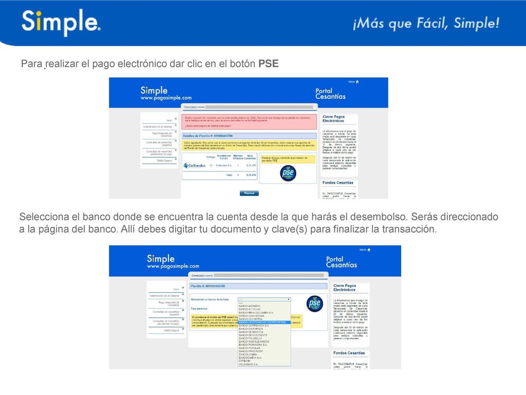 . Para realizar el pago electrónico dar clic en el botón PSE