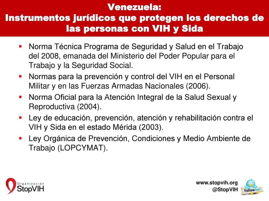 Venezuela: Instrumentos jurídicos que protegen los derechos de las personas con VIH y Sida