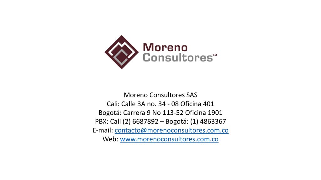 Moreno Consultores SAS Cali: Calle 3A no Oficina 401