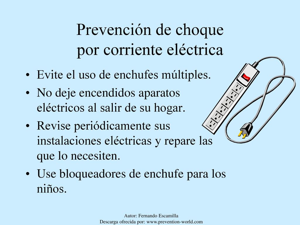 Prevención de choque por corriente eléctrica