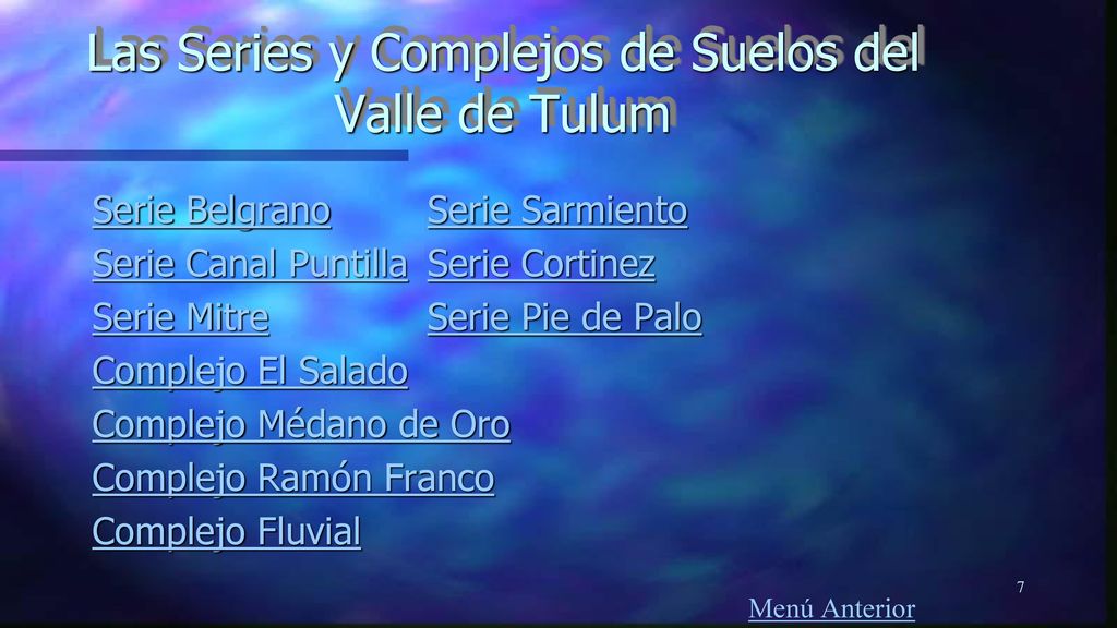 Las Series y Complejos de Suelos del Valle de Tulum