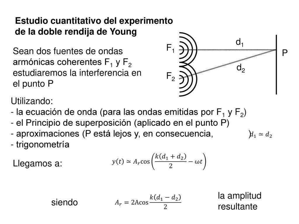 Estudio cuantitativo del experimento de la doble rendija de Young