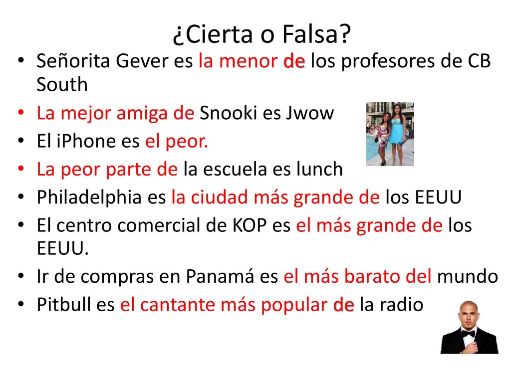 ¿Cierta o Falsa Señorita Gever es la menor de los profesores de CB South. La mejor amiga de Snooki es Jwow.