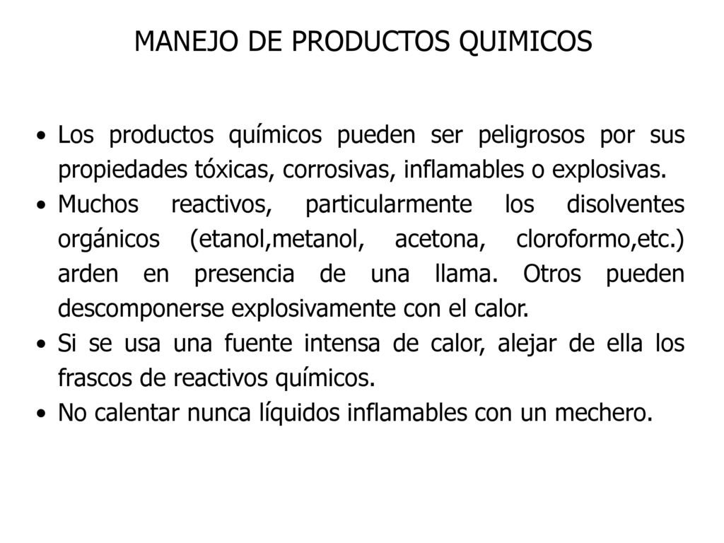 MANEJO DE PRODUCTOS QUIMICOS