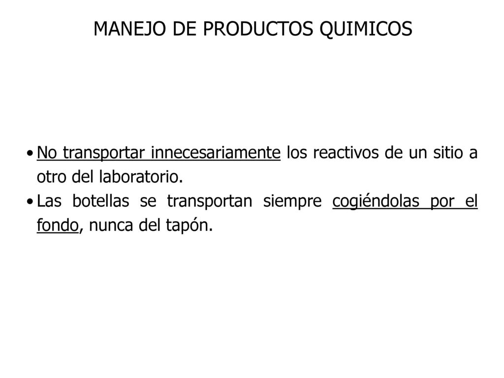 MANEJO DE PRODUCTOS QUIMICOS