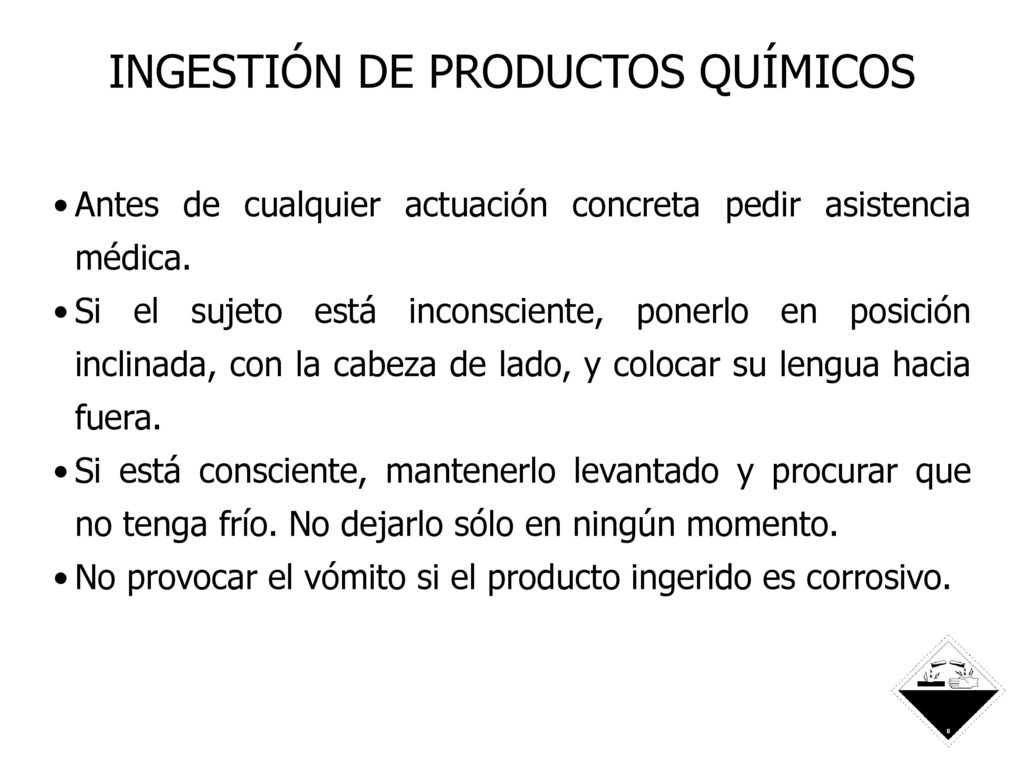 INGESTIÓN DE PRODUCTOS QUÍMICOS