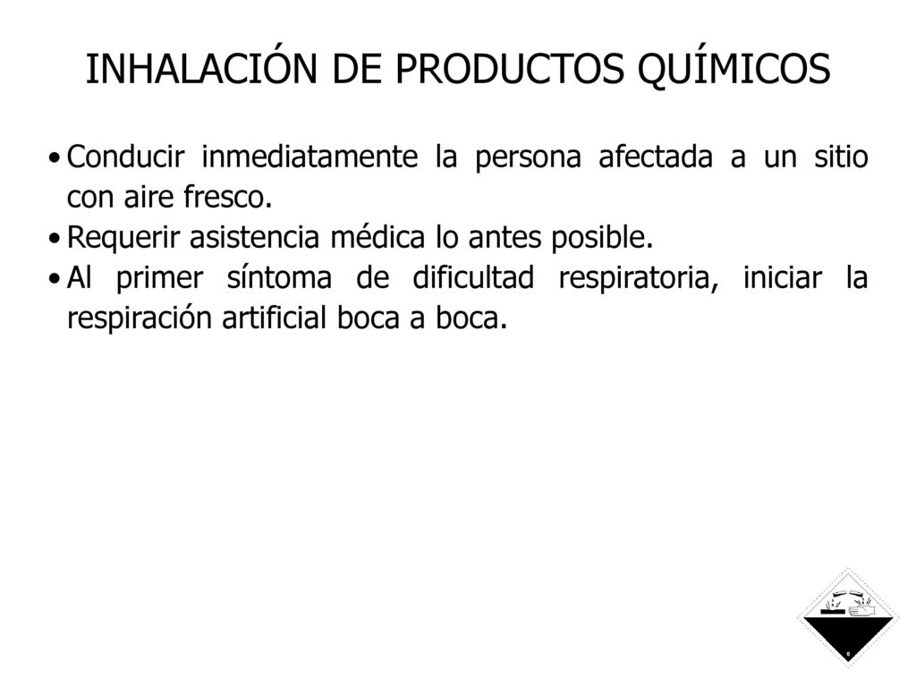 INHALACIÓN DE PRODUCTOS QUÍMICOS