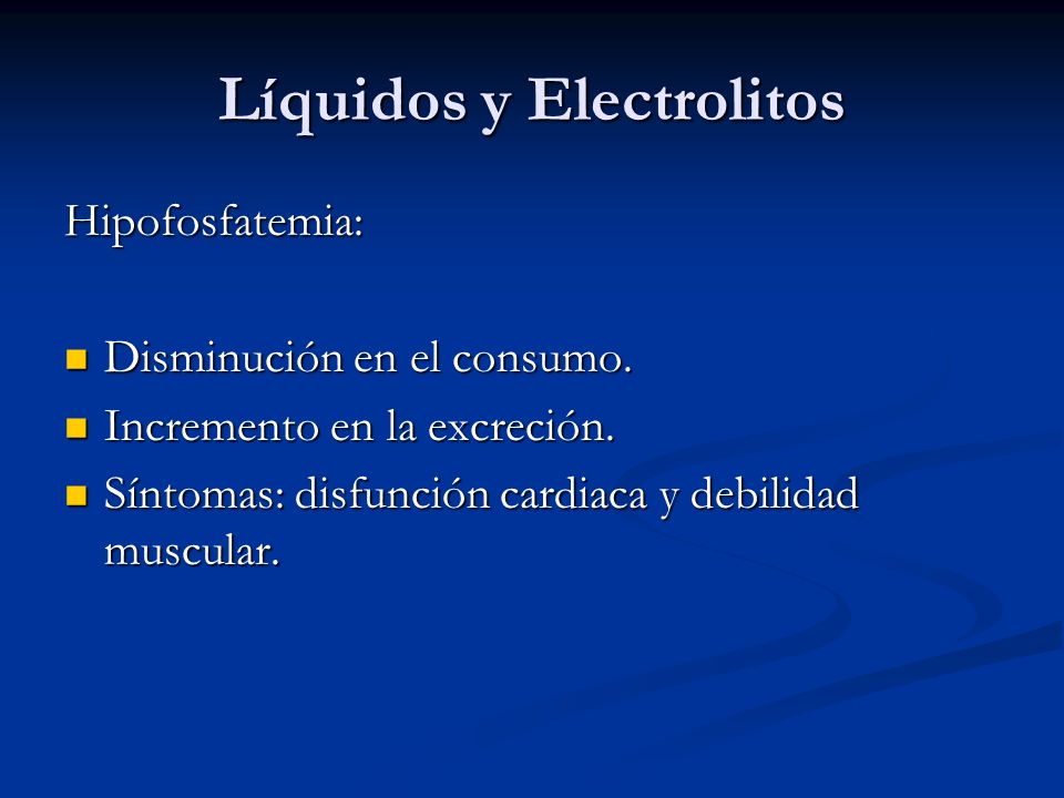 Líquidos y Electrolitos