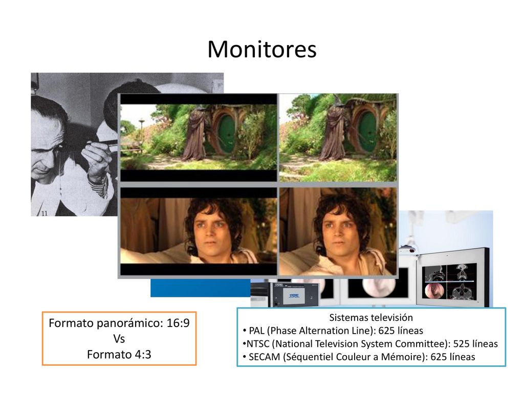 Monitores Formato panorámico: 16:9 Vs Formato 4:3 Sistemas televisión