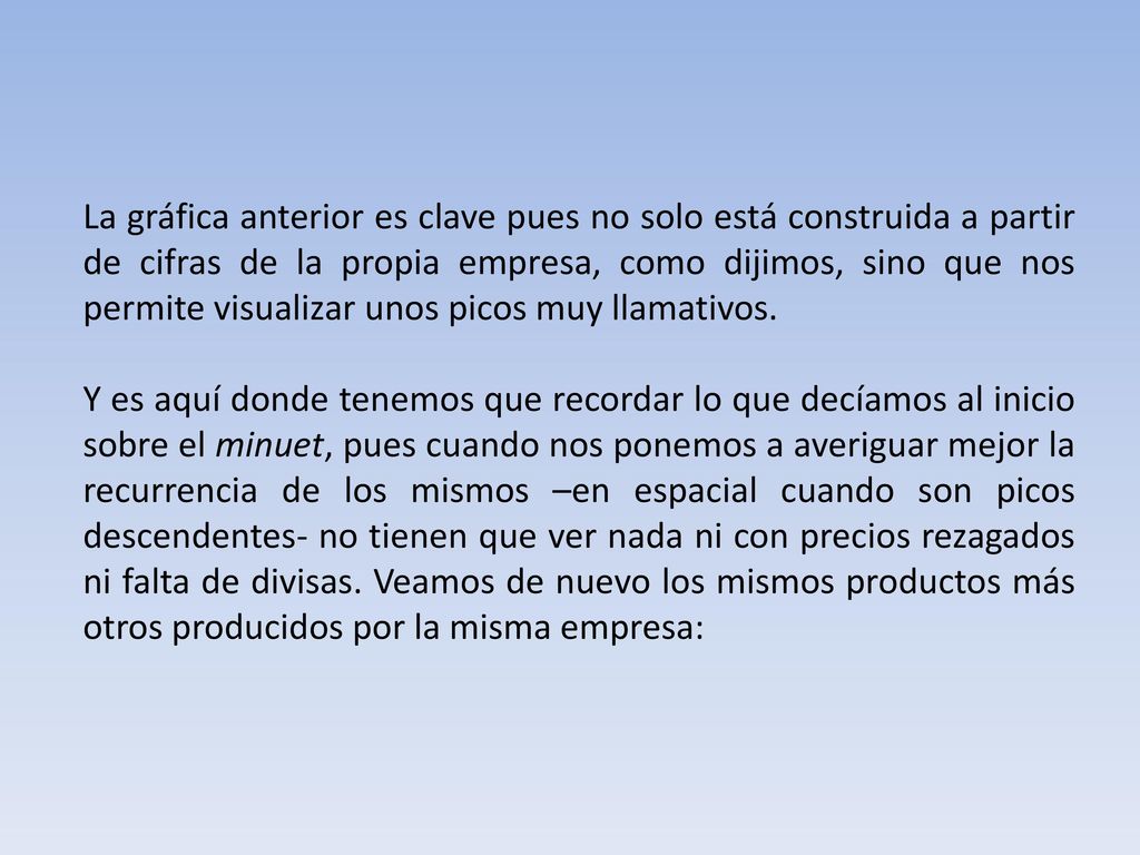 La gráfica anterior es clave pues no solo está construida a partir de cifras de la propia empresa, como dijimos, sino que nos permite visualizar unos picos muy llamativos.