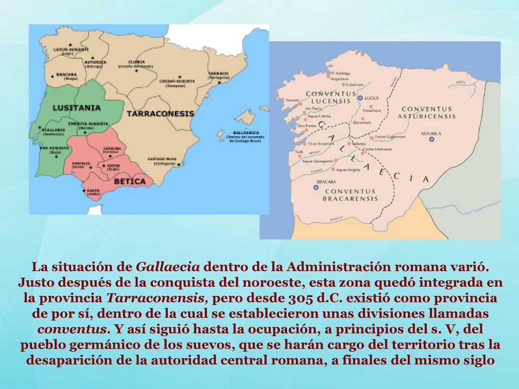 La situación de Gallaecia dentro de la Administración romana varió