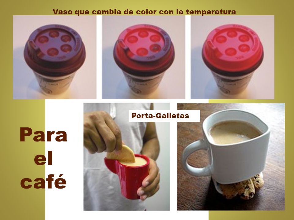 Para el café Vaso que cambia de color con la temperatura