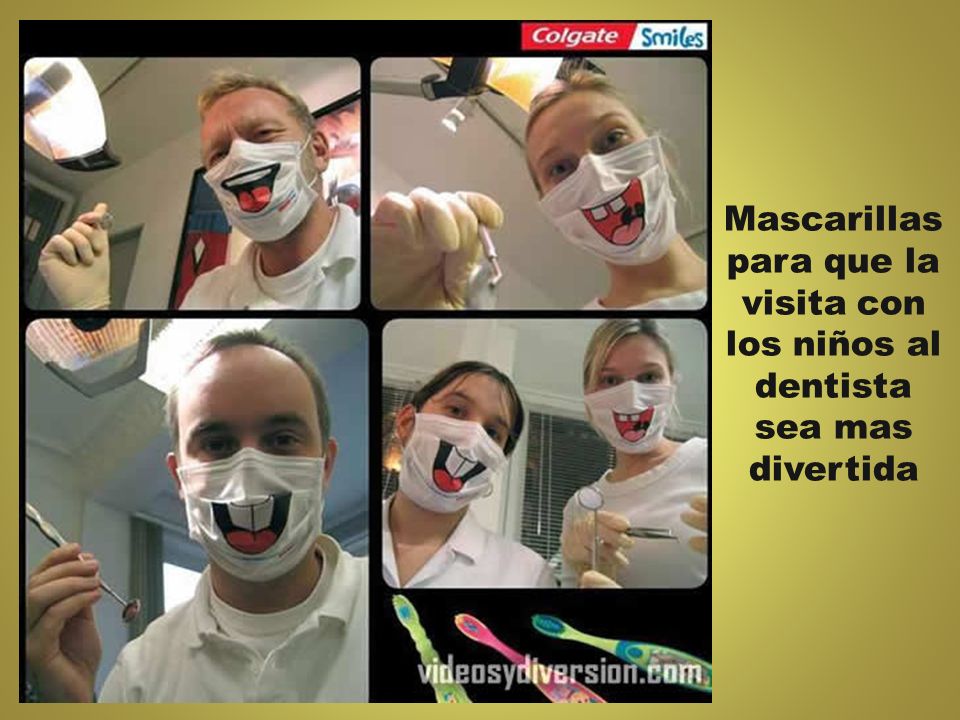 Mascarillas para que la visita con los niños al dentista sea mas divertida