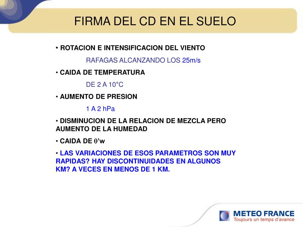 FIRMA DEL CD EN EL SUELO ROTACION E INTENSIFICACION DEL VIENTO