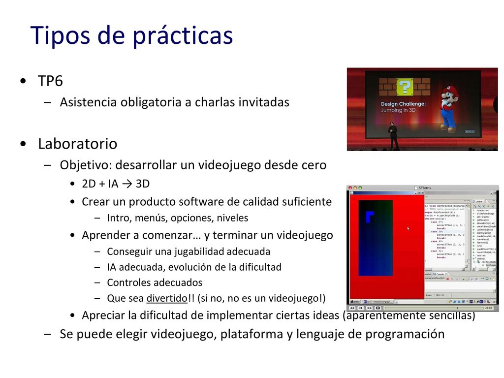 Tipos de prácticas TP6 Laboratorio