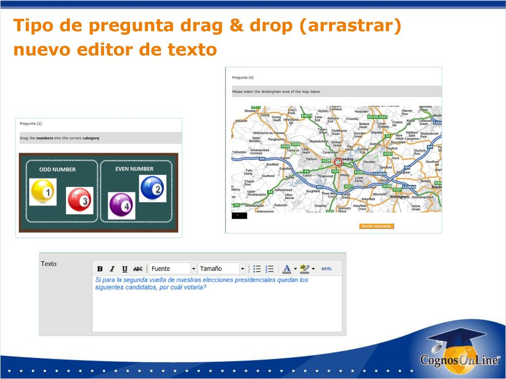 Tipo de pregunta drag & drop (arrastrar)