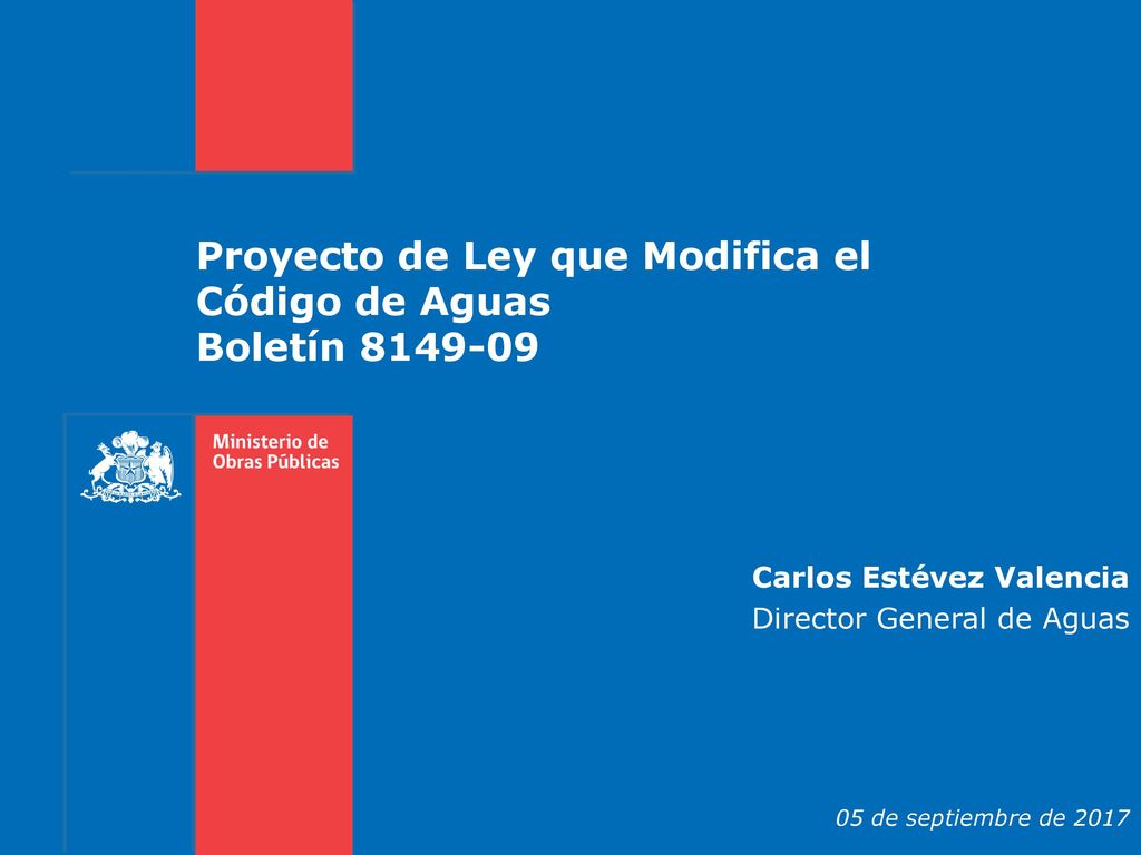 Proyecto de Ley que Modifica el Código de Aguas Boletín