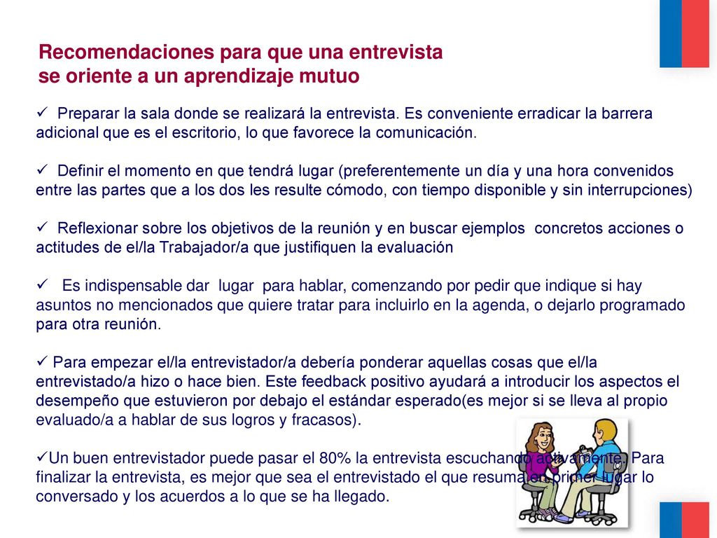Recomendaciones para que una entrevista se oriente a un aprendizaje mutuo