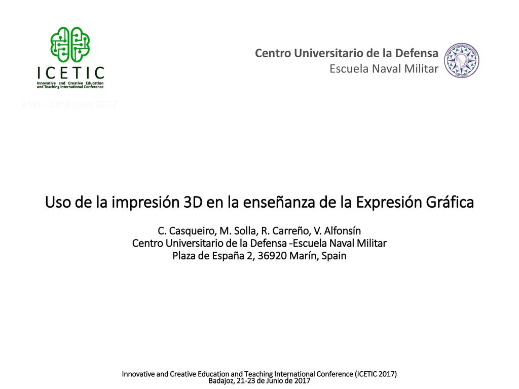 Uso de la impresión 3D en la enseñanza de la Expresión Gráfica